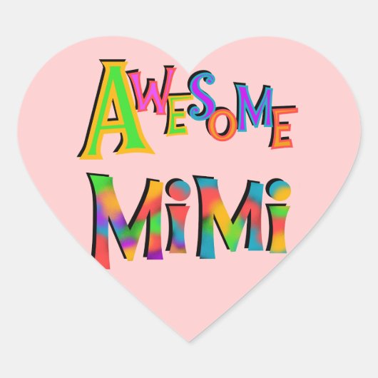 Geweldige Mimi T-shirts en cadeaus Hart Sticker (Voorkant)