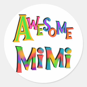 Geweldige Mimi T-shirts en cadeaus Ronde Sticker