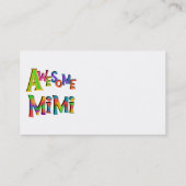 Geweldige Mimi T-shirts en cadeaus Visitekaartje (Achterkant)