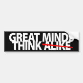 Geweldige minden denken bumpersticker (Voorkant)
