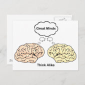 Geweldige minden denken er zo over! briefkaart (Voorkant / Achterkant)