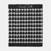 Geweldige, minimaal, zwart-wit kettingpatroon fleece deken (Voorkant)