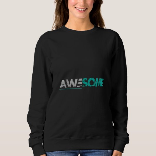 Geweldige Minimalistische Typografische Dames Swea Trui (Voorkant)