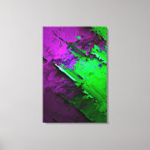 Geweldige mix van groene en paarse abstracte canvas afdruk (Voorkant)