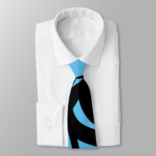Geweldige modern Art Blue / Black 2 Stropdas (Gebonden)