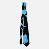 Geweldige modern Art Blue / Black 2 Stropdas (Achterkant)