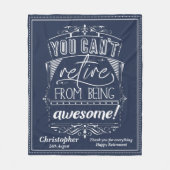 Geweldige modern blauw vervroegd pensioen fleece deken (Voorkant)