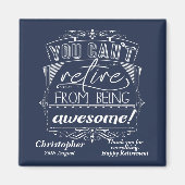 Geweldige modern blauw vervroegd pensioen magneet (Voorkant)