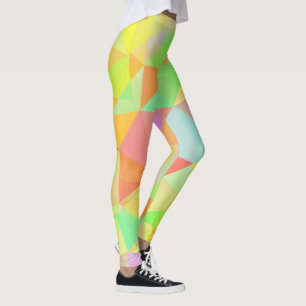 Geweldige modern geometrisch multi-kleurenpatroon leggings