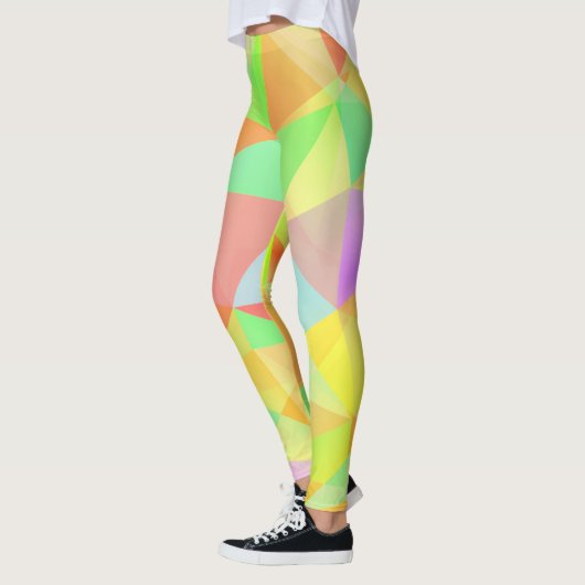 Geweldige modern geometrisch multi-kleurenpatroon leggings (Links)