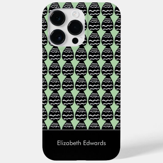 Geweldige modern groen en zwart patroon Case-Mate iPhone case (Achterkant)