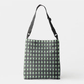 Geweldige modern groen en zwart patroon crossbody tas (Achterkant)