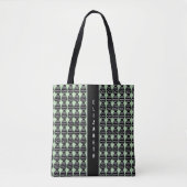 Geweldige modern groen en zwart patroon tote bag (Voorkant)