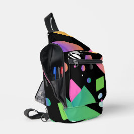 Geweldige modern veelkleurig Verloop zwart Sling Bag