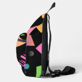 Geweldige modern veelkleurig Verloop zwart Sling Bag (Rechts)