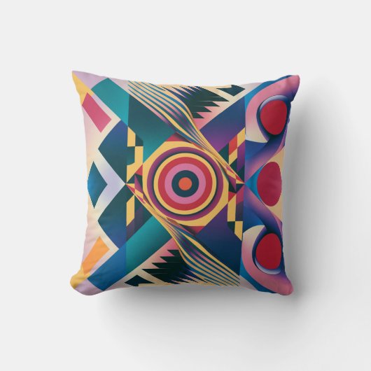 Geweldige moderne geometrische patroon werp kussen (Voorkant)