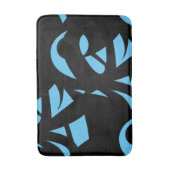 Geweldige moderne kunst blauw / zwart badmat (Voorkant Verticaal)