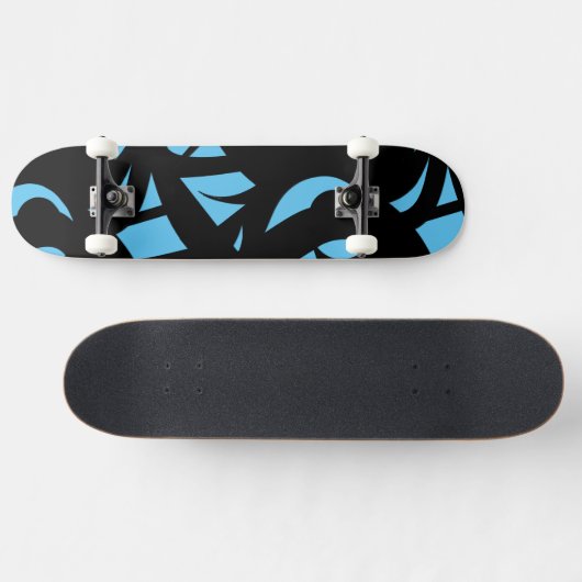 Geweldige moderne kunst blauw / zwart persoonlijk skateboard (Horizontaal)