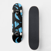Geweldige moderne kunst blauw / zwart persoonlijk skateboard (Voorkant)