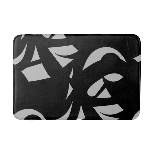 Geweldige moderne kunst grijs / zwart badmat (Voorkant)