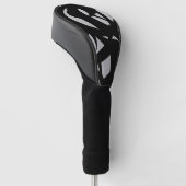 Geweldige moderne kunst grijs / zwart golfheadcover (Schuin)