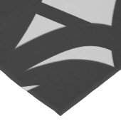 Geweldige moderne kunst grijs / zwart medium tafelloper (Hoek)