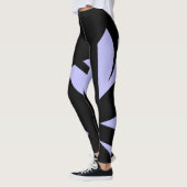 Geweldige moderne kunst zwart en lavender leggings (Links)