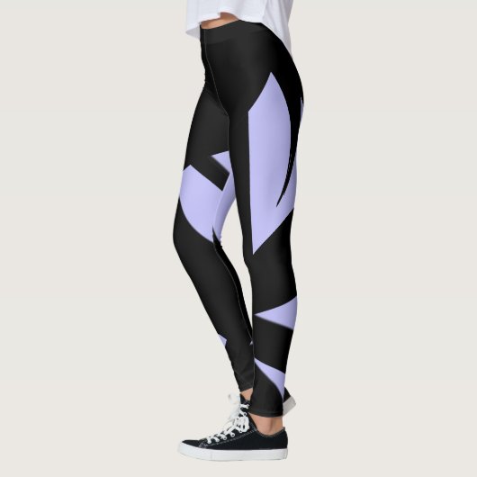Geweldige moderne kunst zwart en lavender leggings (Links)