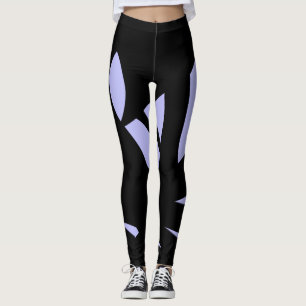Geweldige moderne kunst zwart en lavender leggings