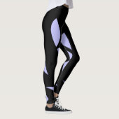 Geweldige moderne kunst zwart en lavender leggings (Rechts)