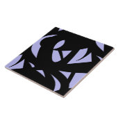 Geweldige moderne kunst zwart en lavender tegeltje (Zijkant)