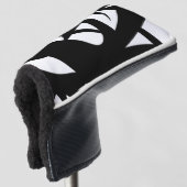 Geweldige moderne kunst zwart-wit golfheadcover (3/4 voorkant)
