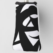 Geweldige moderne kunst zwart-wit golfheadcover (Draai 90)