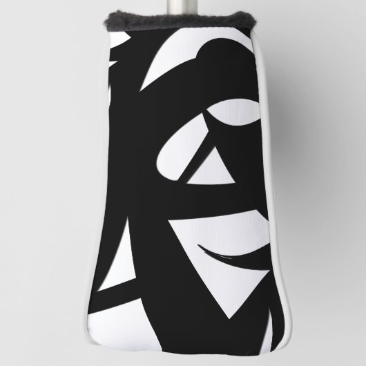 Geweldige moderne kunst zwart-wit golfheadcover (Draai 90)