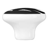 Geweldige moderne kunst zwart-wit keramische knop (Zijkant)