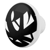 Geweldige moderne kunst zwart-wit keramische knop (Rechts)