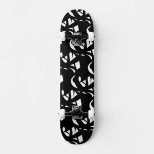 Geweldige moderne kunst zwart-wit persoonlijk skateboard