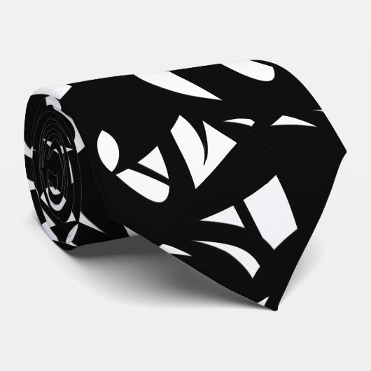 Geweldige moderne kunst zwart-wit stropdas (Opgerold)