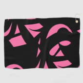 Geweldige moderne kunstroze / zwart golfhanddoek (Horizontaal)