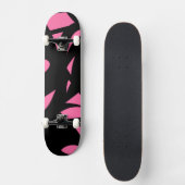 Geweldige moderne kunstroze / zwart persoonlijk skateboard (Voorkant)