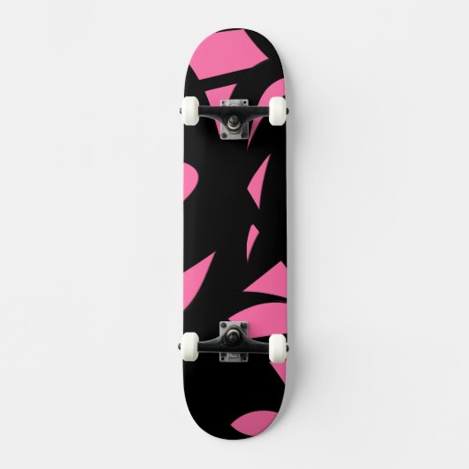Geweldige moderne kunstroze / zwart persoonlijk skateboard (Voorkant)