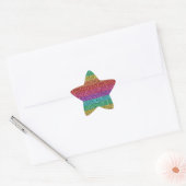 Geweldige modieuze trendy regenboogkleuren ster sticker (Envelop)