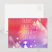 geweldige moeder briefkaart (Voorkant / Achterkant)