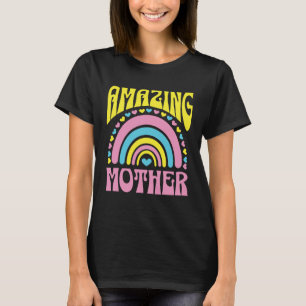 Geweldige Moeder Cute Regenboog Harten Moederdag R T-shirt