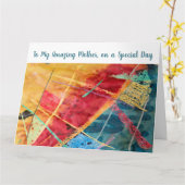 Geweldige Moeder Liefde Moderne Trend Waterverf Ku Kaart (Gele Bloem)