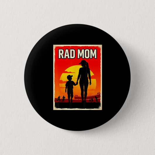 Geweldige moeder moeder en zoon voetbalmoeder zons ronde button 5,7 cm (Voorkant)