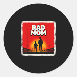 Geweldige moeder moeder en zoon voetbalmoeder zons ronde sticker