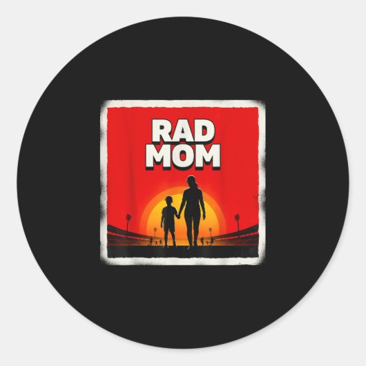 Geweldige moeder moeder en zoon voetbalmoeder zons ronde sticker (Voorkant)
