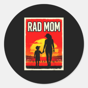 Geweldige moeder moeder en zoon voetbalmoeder zons ronde sticker