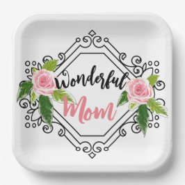 Geweldige moeder papieren bordje